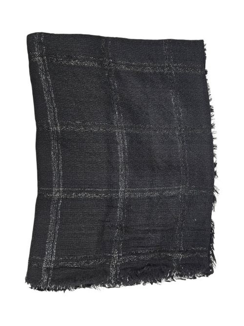 sciarpa donna lurex check nera Gaynor Bongard | LIVIABLACK